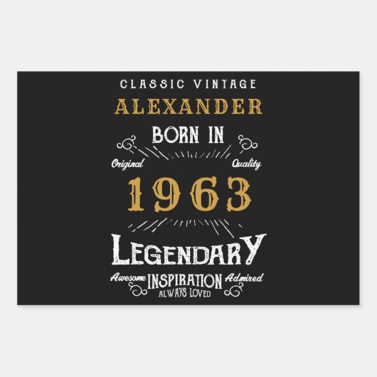 Speciaal 60e verjaardag, 1963  zwart inpakpapier vel (Voorkant 2)