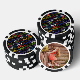 Speciaal 60e verjaardag van het gepersonaliseerd m poker chips