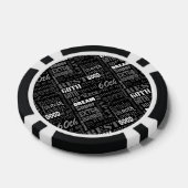 Speciaal 60e Verjaardagsfeestfoto Monogram Poker Chips (Enkel)