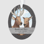 Speciaal 60th Wedding Jubileum, Elk Ornament (voorkant)