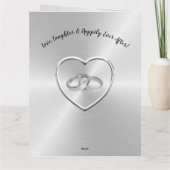 Speciaal 70e Platinum Wedding Jubileum Kaart (Achterkant)