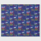 Speciaal 75e geboortedag partij - Gepersonaliseerd Cadeaupapier (Vlak)