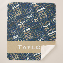 Speciaal 80e geboortedag Fotomonogram Sherpa Deken