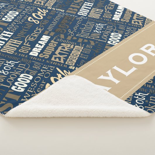 Speciaal 80e geboortedag Fotomonogram Sherpa Deken (3/4)