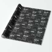 Speciaal 80e verjaardag van het gepersonaliseerd m cadeaupapier (Uitgerold)