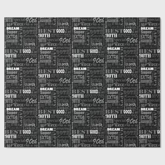 Speciaal 90e verjaardag van het gepersonaliseerd m cadeaupapier (Vlak)