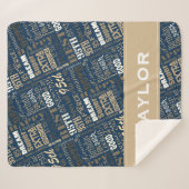 Speciaal 95e geboortedag fotoMonogram Sherpa Deken (Voorkant (horizontaal))