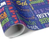 Speciaal 95e verjaardagsfeestje gepersonaliseerd m cadeaupapier (Rol Hoek)