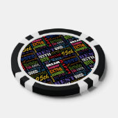 Speciaal 95e verjaardagsfeestje gepersonaliseerd m pokerchips (Enkel)
