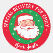 Speciaal aanbod van kerstcadeautjes voor kerstmis  ronde sticker (Voorkant)