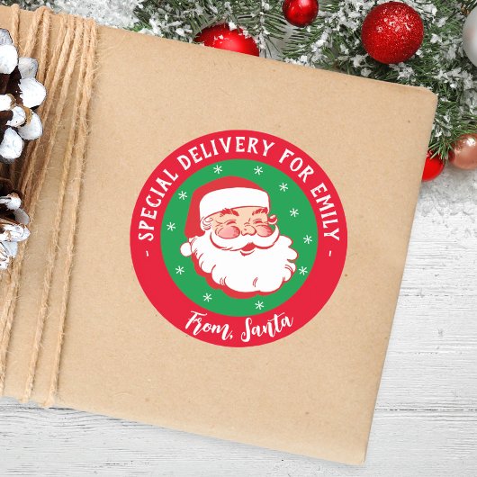 Speciaal aanbod van kerstcadeautjes voor kerstmis  ronde sticker