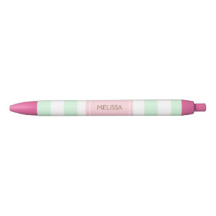 Speciaal aangebrachte pen en roze strippen