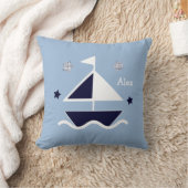 Speciaal aangedreven "Nautical/Sailboat/Stars"-pil Kussen (Deken)