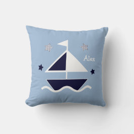 Speciaal aangedreven "Nautical/Sailboat/Stars"-pil Kussen