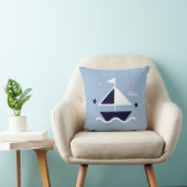 Speciaal aangedreven "Nautical/Sailboat/Stars"-pil Kussen (Stoel)