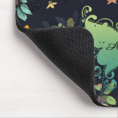 , speciaal aangepast Dark Floral Butterfly-patroon Muismat (Hoek)