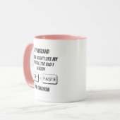 Speciaal aangepast grappig mam kopiëren + plakken mok (Voorkant links)