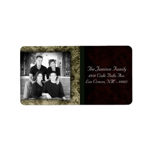 Speciaal aangepast kerstcadeaulabel voor foto's etiket (Voorkant)