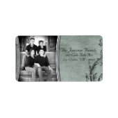 Speciaal aangepast kerstcadeaulabel voor foto's etiket (Voorkant)