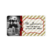 Speciaal aangepast kerstcadeaulabel voor foto's etiket (Voorkant)