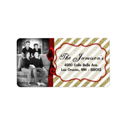 Speciaal aangepast kerstcadeaulabel voor foto's etiket (Voorkant)