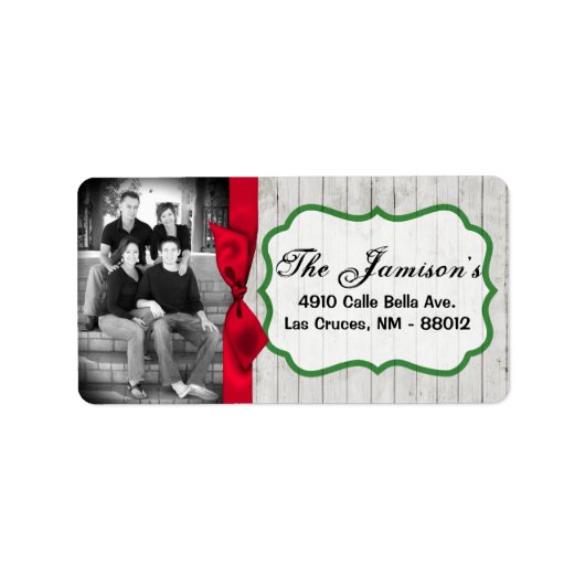 Speciaal aangepast kerstcadeaulabel voor foto's etiket (Voorkant)