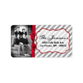 Speciaal aangepast kerstcadeaulabel voor foto's etiket (Voorkant)