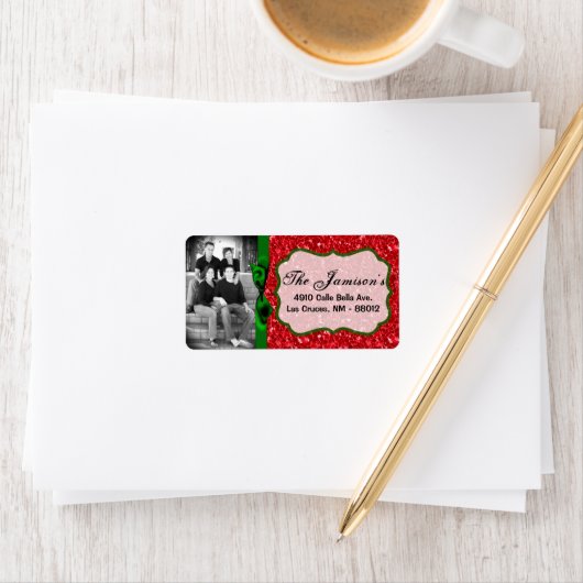 Speciaal aangepast kerstcadeaulabel voor foto's etiket (Insitu)