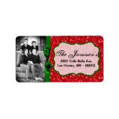 Speciaal aangepast kerstcadeaulabel voor foto's etiket (Voorkant)