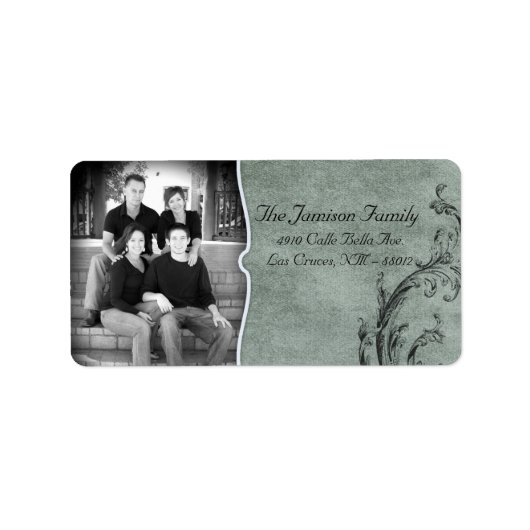 Speciaal aangepast kerstcadeaulabel voor foto's etiket (Voorkant)