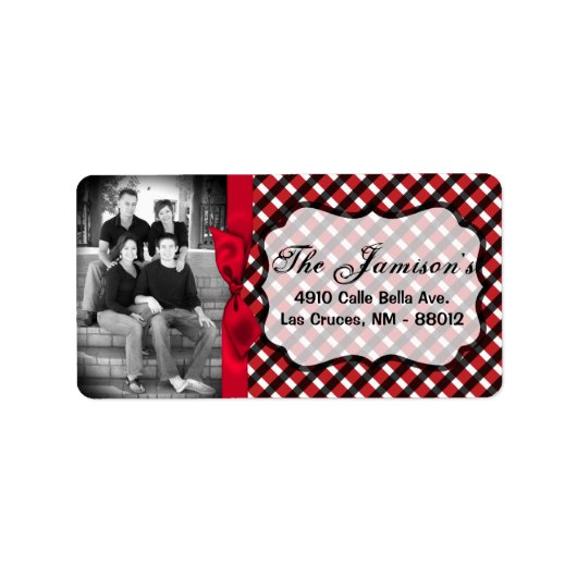 Speciaal aangepast kerstcadeaulabel voor foto's etiket (Voorkant)