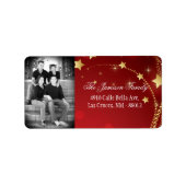 Speciaal aangepast kerstcadeaulabel voor foto's etiket (Voorkant)
