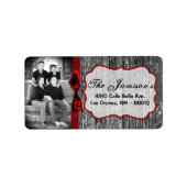 Speciaal aangepast kerstcadeaulabel voor foto's etiket (Voorkant)