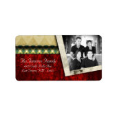 Speciaal aangepast kerstcadeaulabel voor foto's etiket (Voorkant)