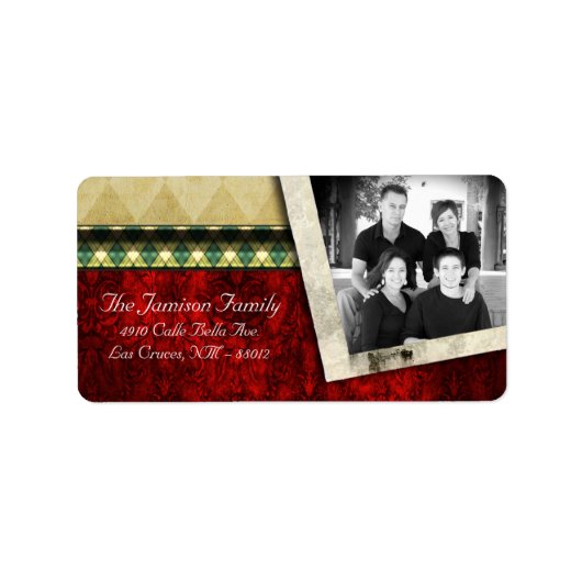 Speciaal aangepast kerstcadeaulabel voor foto's etiket (Voorkant)