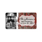 Speciaal aangepast kerstcadeaulabel voor foto's etiket (Voorkant)