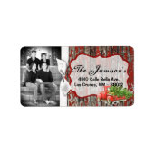 Speciaal aangepast kerstcadeaulabel voor foto's etiket (Voorkant)