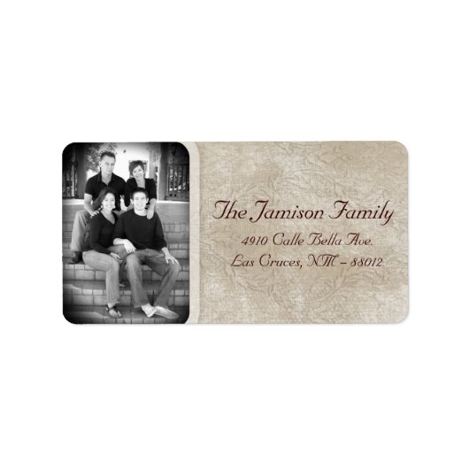 Speciaal aangepast kerstcadeaulabel voor foto's etiket (Voorkant)