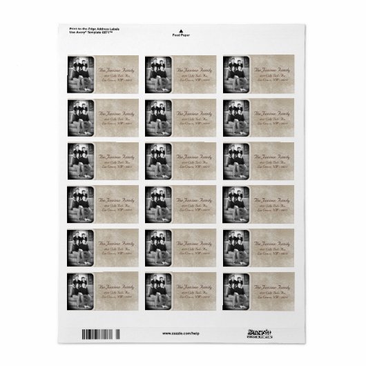 Speciaal aangepast kerstcadeaulabel voor foto's etiket (Full Sheet)