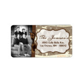 Speciaal aangepast kerstcadeaulabel voor foto's etiket (Voorkant)