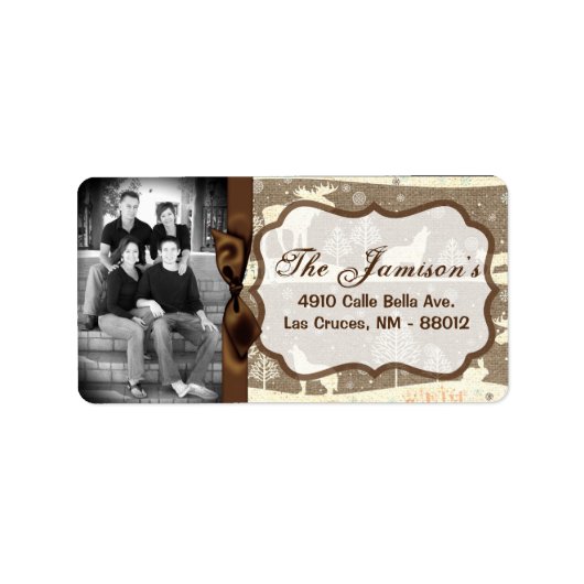 Speciaal aangepast kerstcadeaulabel voor foto's etiket (Voorkant)