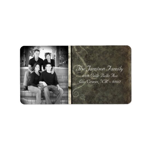 Speciaal aangepast kerstcadeaulabel voor foto's etiket (Voorkant)