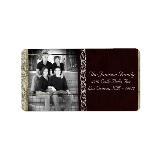 Speciaal aangepast kerstcadeaulabel voor foto's etiket (Voorkant)