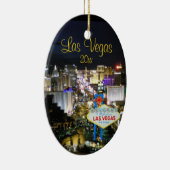 Speciaal aangepast las Vegas kerstlint Keramisch Ornament (Rechts)