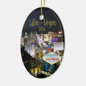 Speciaal aangepast las Vegas kerstlint Keramisch Ornament (Links)
