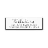 Speciaal aangepast modern label Aangepast retourad (Voorkant)