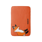 Speciaal aangepast Sinaasappel voor dierlijke voss Badmat (Voorkant Verticaal)