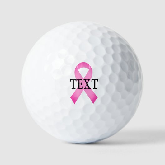 Speciaal aangepast symbool voor roze borstkanker golfballen (Voorkant)