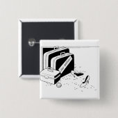 Speciaal aangepast voor gehuwde lesjes vierkante button 5,1 cm (Voorkant /achterkant)