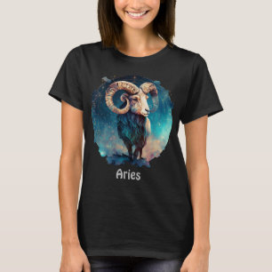 Speciaal aangepaste Aries Zodiac Ram Astrology T-shirt